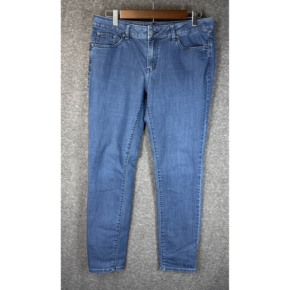 prAna‎ Womens Jeans Size 10 30 Regular Fit Blue Denim Straight Leg Pants Stretch